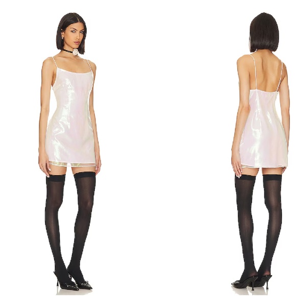 NWT Superdown White Iridescent Sleeveless Mini Dress XS - Picture 4 of 9